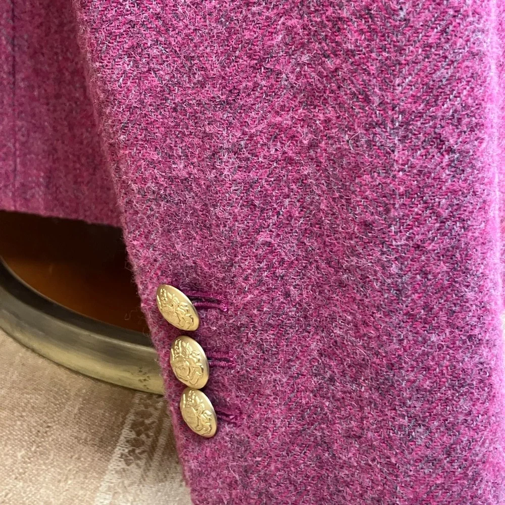 Talbots Magenta Blazer with Gold Buttons - Picture 5 of 7